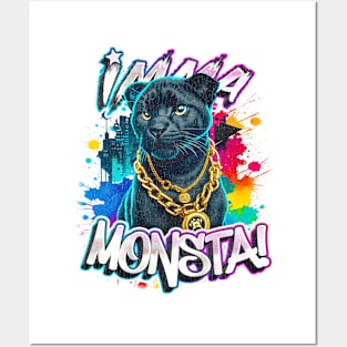 Imma Monsta! PANTHER | Whitee | by Asarteon Posters and Art